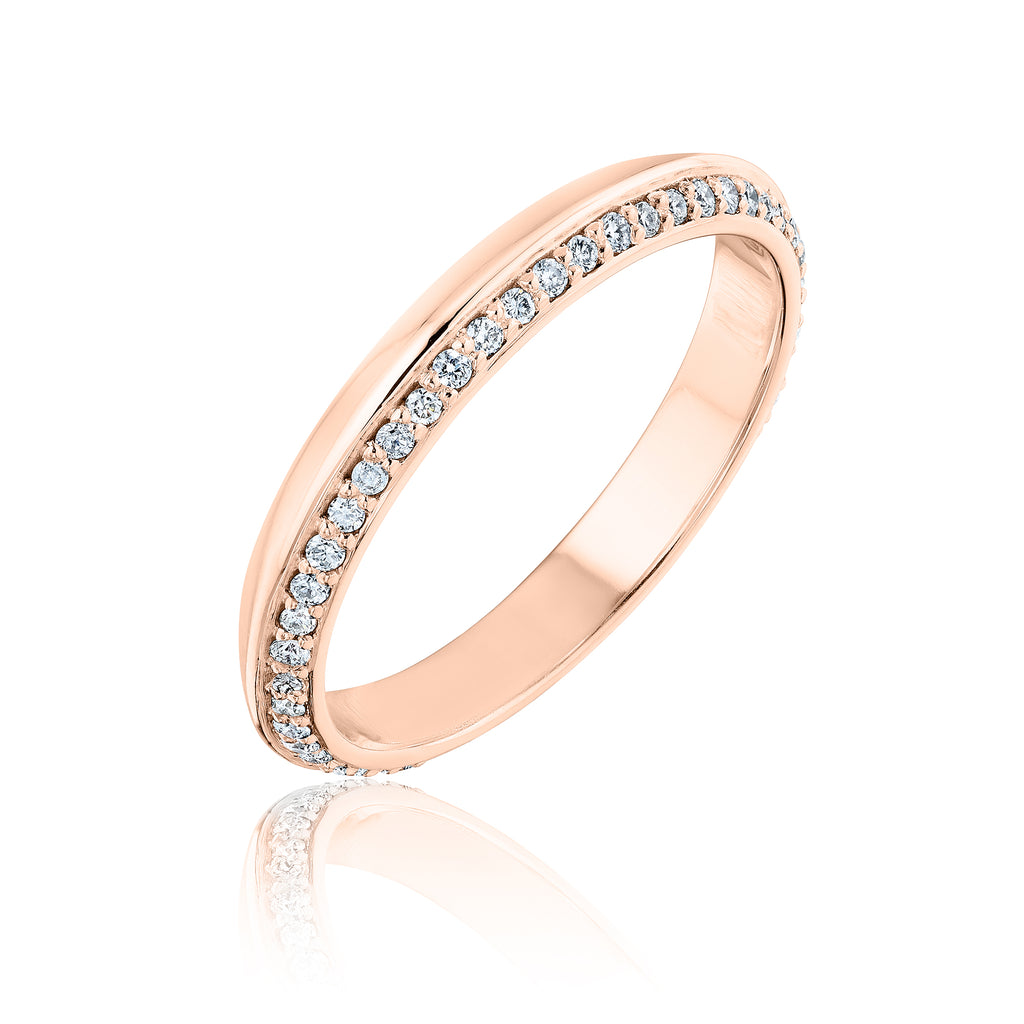 Pave Lance Band in 18kt rose gold with diamonds