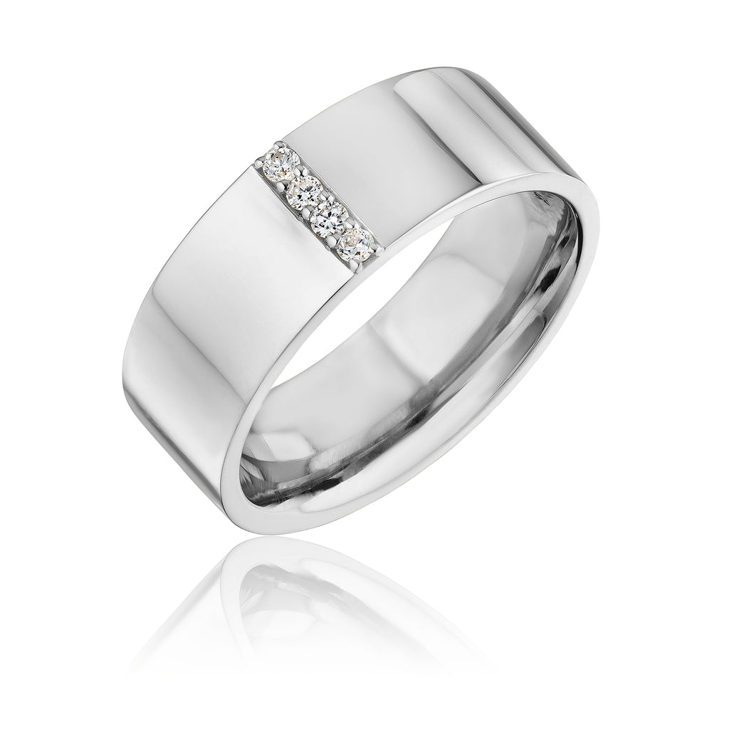 Phyll wide pave band Omi Gold