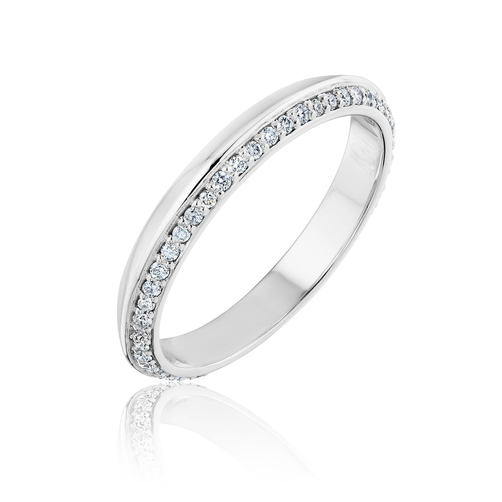 Pave Lance Band in 18kt white gold with diamonds