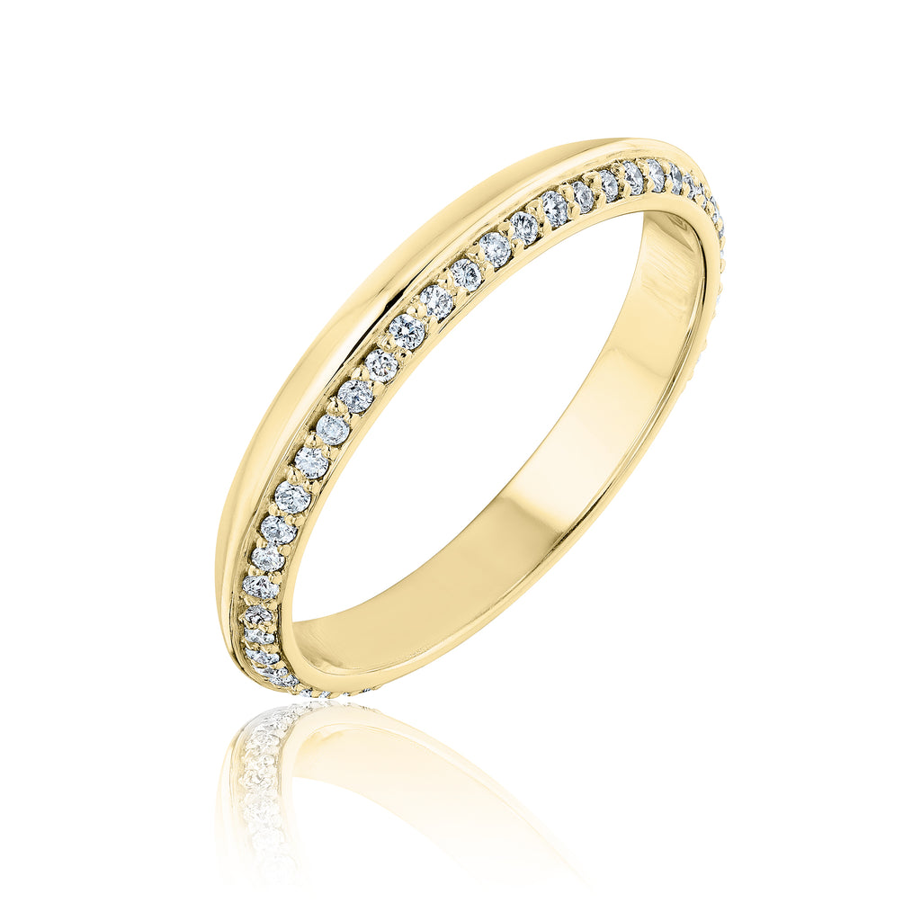 Pave Lance Band in 18kt yellow gold with diamonds