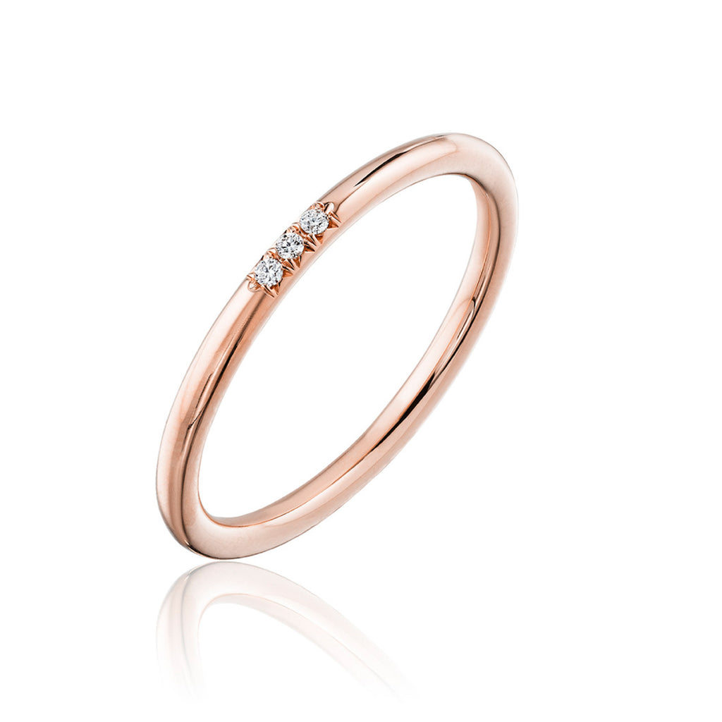 Petite Pave Omi Band in Rose Gold